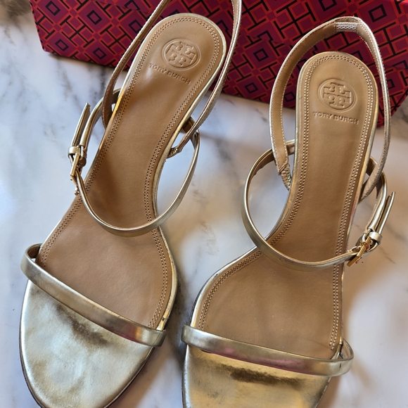 Tory Burch Gold Women's Sandals - Picture 2 of 5